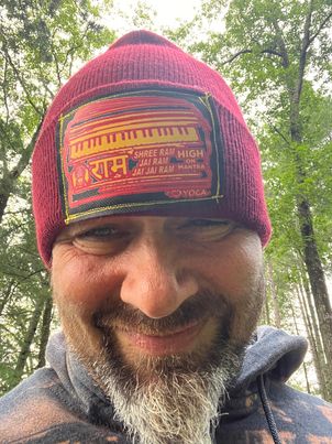 Harmonium Shree Ram, Hanuman, Hight on Mantra Cuffed Beani Knit Cap