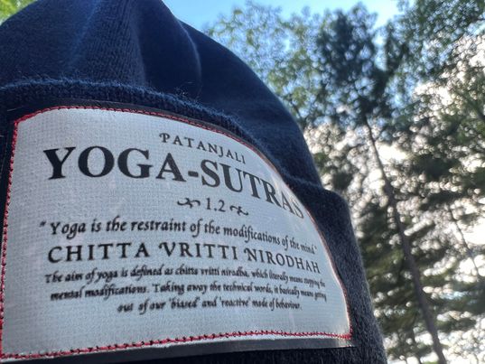 Yoga Sutra 1.2 - Patch on a Cuffed Knit cap