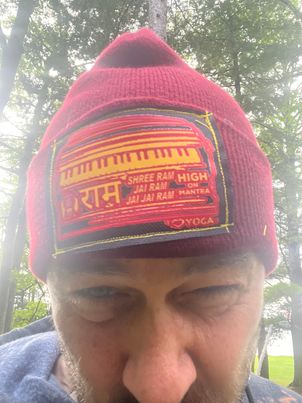 Harmonium Shree Ram, Hanuman, Hight on Mantra Cuffed Beani Knit Cap