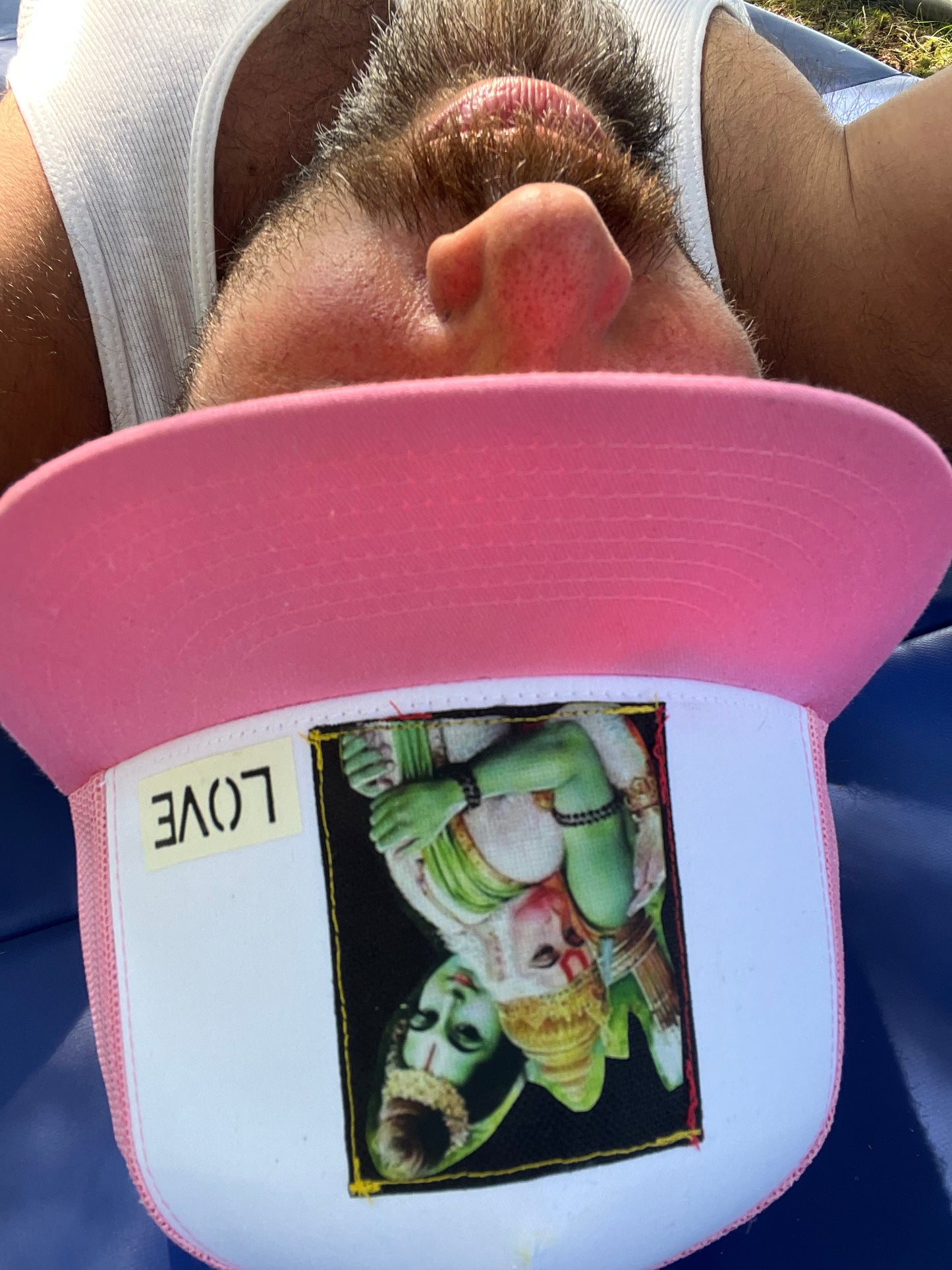 Ram & Hanuman High-Profile Hat (Pink)