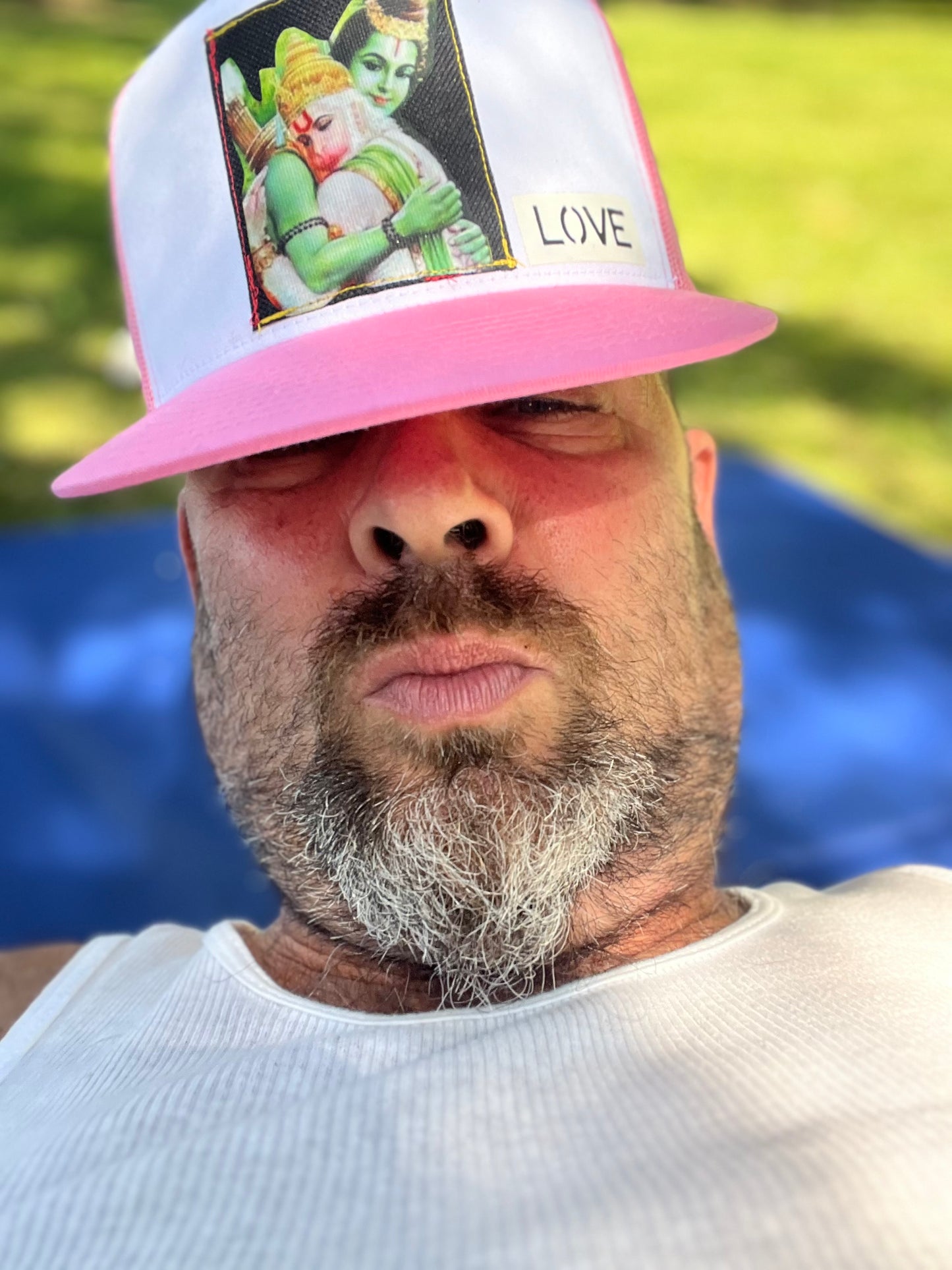 Ram & Hanuman High-Profile Hat (Pink)
