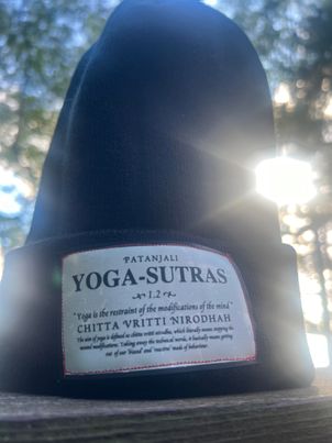 Yoga Sutra 1.2 - Patch on a Cuffed Knit cap