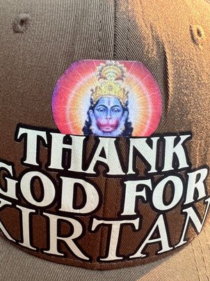 Hanuman Thank God for Kirtan Profile 6-Panel Mid-Profile Hat ONE-OF-A-KIND