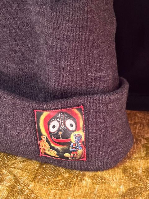 Jagannath Krishna Lord Chaitanya Cuffed Beanie