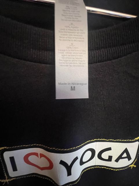 i love yoga patched long sleeve Size Medium