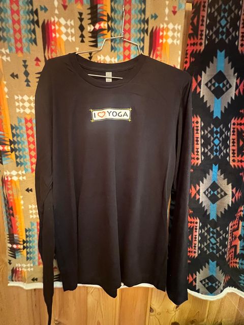 i love yoga patched long sleeve Size Medium